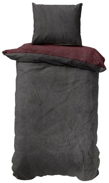 Müskaan Bettwäsche Wende Nicky Plüsch Winter Bettbezug Set Cashmere Touch Coral Fleece, Fleece, 2 teilig, warmer Bezug mit YKK Reißverschluss und Kissenbezug
