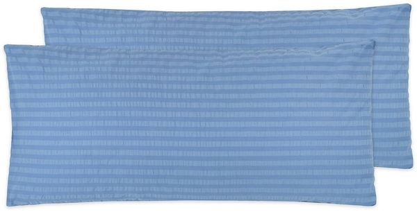 ZOLLNER Kissenbezug, (2 Stück), 40 x 80 cm, 100% Baumwolle, vom Hotelwäschespezalisten, Seersucker