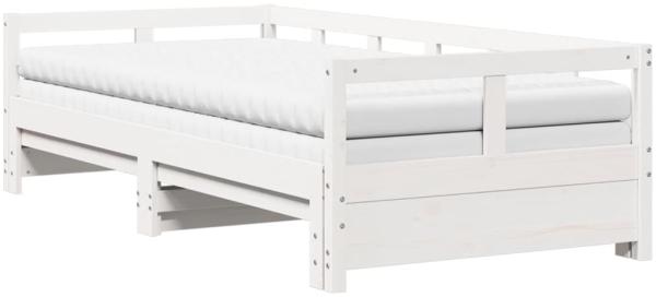 vidaXL Tagesbett Ausziehbar mit Matratzen 80x200 cm Massivholz Kiefer 3321039