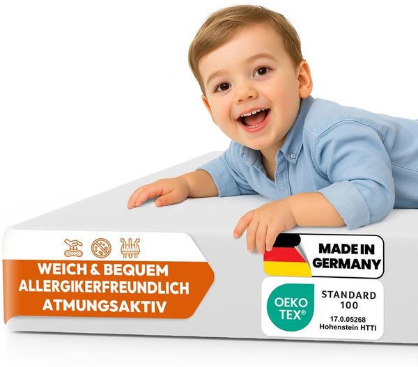 Kern für Matratze Kinderbett 60x120x6cm - Auswahl: Ersatzkern ohne Bezug, Größe (cm): 60x120x6