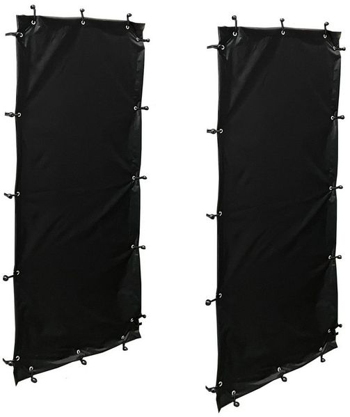 Quick Star Kaminholzregal Wetterschutz Seitlich für Kaminholzregale in Schwarz & Transparent, BxTxH:70x1x145 cm, PVC Beschichtung 260g/m²