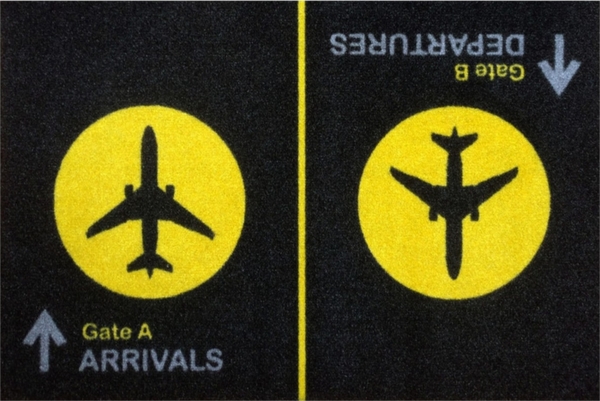 Rockbites - Fußmatte Türmatte "Arrivals / Departures" Schwarz Nr. 133 (100964)*