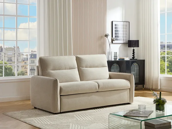 Vente-unique - ORELIS Sofa Stoff Beige - B 210 cm98 cm x H 101 cm x L 195 cm