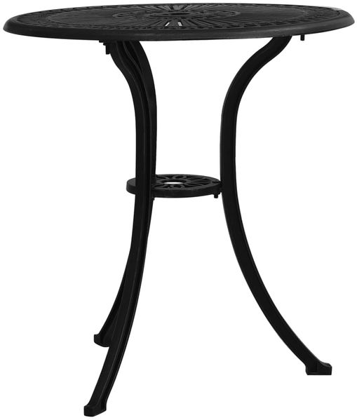 Gartentisch, Beistelltisch, Balkontisch Schwarz 62x62x65 cm Aluminiumguss Bild 2