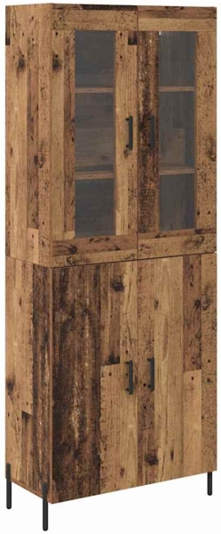 vidaXL Highboard Wandmontiert Altholz 69,5 x 34 x 180 cm Holzwerkstoff 3415809