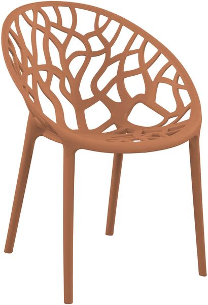 CLP Gartenstuhl Hope mit Lehne stapelbar wetterfest UV-beständig bis 150 kg,terracotta