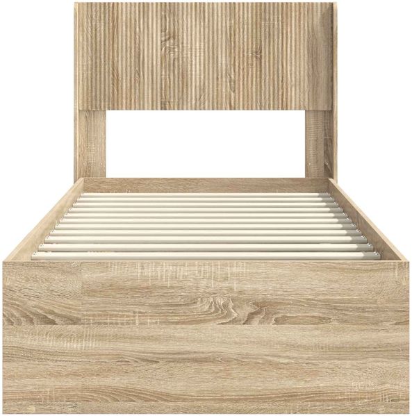 vidaXL Bettgestell mit Stauraum und Kopfteil Sonoma-Eiche 75 x 190 cm 3414269 Bild 5