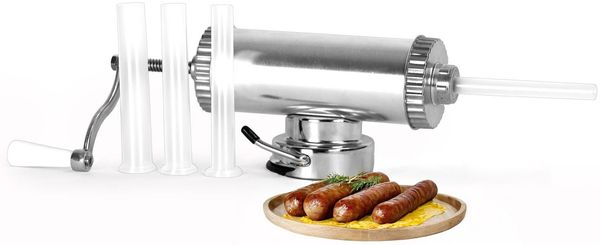 Wurstfüller 1 kg Wurstfüllmaschine mit 4 Füllrohre Fleischwolf Wurstspritze Wurstpresse