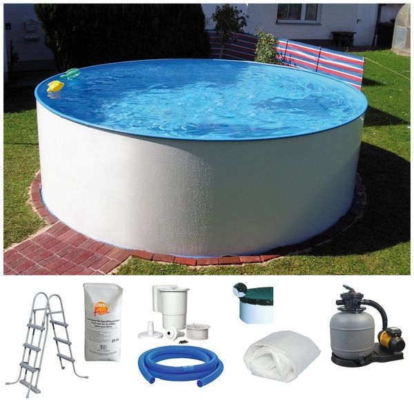 Clear Pool Rundpool MAUI I (Set, 7-tlg), inkl. umfangreichem Zubehör in verschiedenen Größen