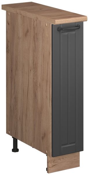 Apothekerschrank Fame-Line Dunkelgrau/Goldkraft Eiche 20 cm, AP Eiche Vicco