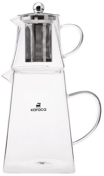 Karaca Teekanne Karaca Giza Glas-Teekannen-Set, 1.95L, Türkischer Teebereiter, 2 l, (3-St)