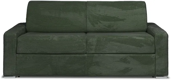 Vente-unique - CALITO Sofa SamtStoff Grün - B 223 cm94 cm x H 85 cm x L 216 cm