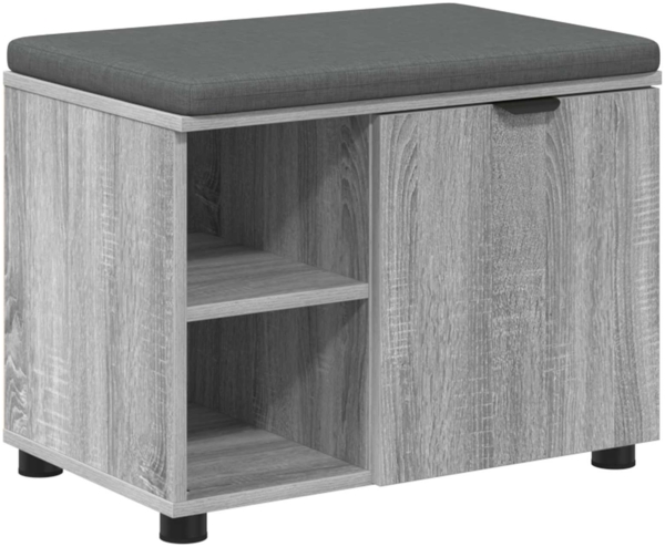 vidaXL Flurbank mit Kissen Uni Graues Sonoma 60 x 38 x 46 cm 891501