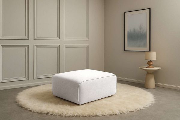 Home affaire Polsterhocker Noord 92/66 cm, mit Kedernaht, schöne Serienergänzung