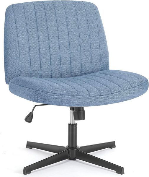 DUMOS Bürostuhl Ohne Armlehne Schneidersitz Stuhl, mit Verbreitertem Criss Cross Chair, drehbar