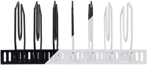 Deckel- und Tellerhalter, 6 Nischen Weiß