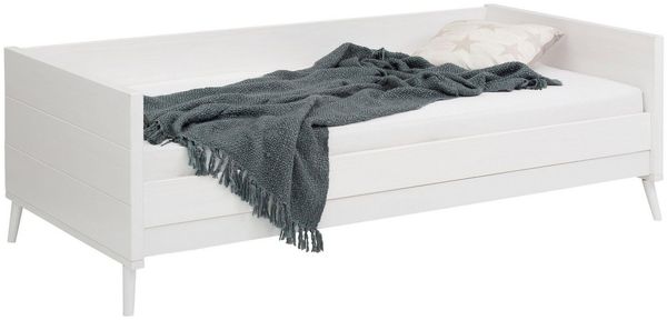 Lüttenhütt Jugendbett Ellen, aus massivem Kiefernholz, in 2 verschiedenen Farben, mit Holzfüßen