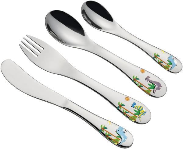 Kinderbesteck Kinder Besteckset 4-tlg. Edelstahl cilio DINO 124941