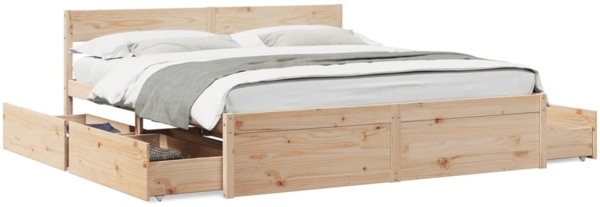 vidaXL Massivholzbett ohne Matratze 200x200 cm Kiefer 3282336
