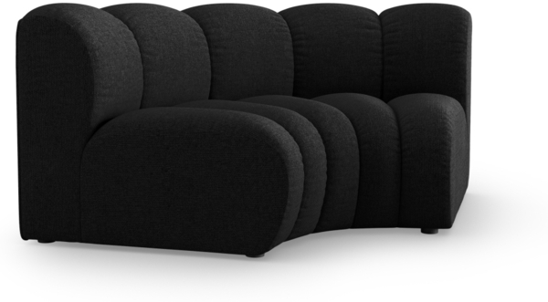 Micadoni rundes Eckmodul Lupine Chenille Haga Schwarz Bild 2