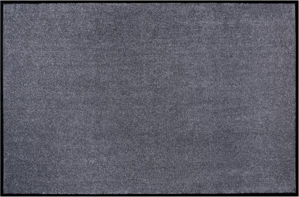 Teppich Boss waschbare In- & Outdoor Fußmatte Uni einfarbig - grau - 90x150x0,7cm
