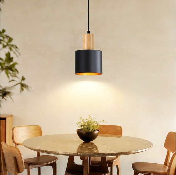 Nettlife Pendelleuchte Vintage Schwarz-Gold 1/2/3Flammige Hängeleuchte Höhenverstellbar E27, Höhenverstellbar, ohne Leuchtmittel, für Esstisch & Kücheninsel 12*12*173.5cm