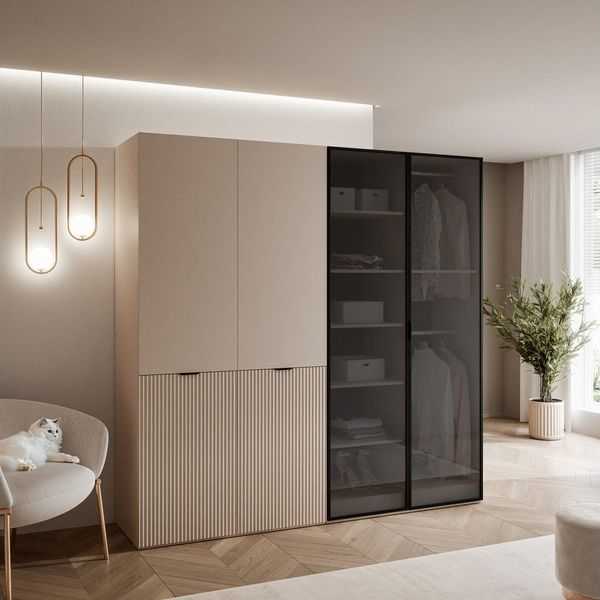 Lookway Kleiderschrank SANDBOX BEIGE 200 202 x 49 x 200 cm
