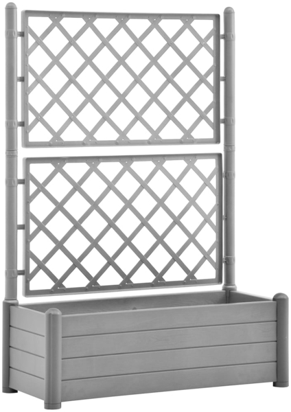 vidaXL Pflanzkübel mit Spalier 100x43x142 cm PP Steingrau 317582