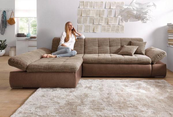 DOMO collection Ecksofa Moric B/T/H 300/172/80 cm, auch in Cord, L-Form, XXL-Format, wahlweise auch mit Bettfunktion und Armverstellung Bild 1