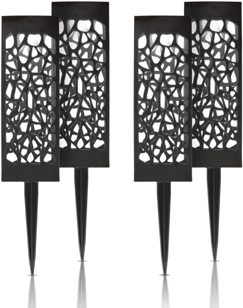 LED Solar Stecklampe für Außen ( 2-8er Pack ), wetterfest IP44 spritzwassergeschützt, 28,5 cm Gartenleuchte mit Erdspieß, Beleuchtung für Terrasse
