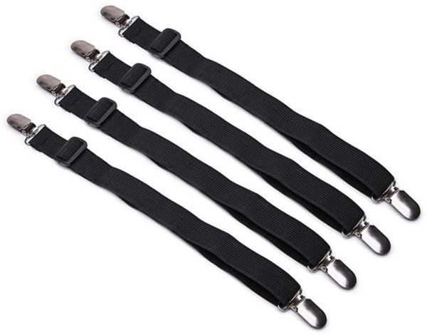 BAYLI Spannbettlaken Verstellbare Bettlakenspanner [12er Set], Betttuchspanner mit Metallc