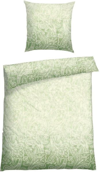Schiesser Bettwäscheset Claire - Renforcé - 2-teilig - 155 x 220 cm - Grün