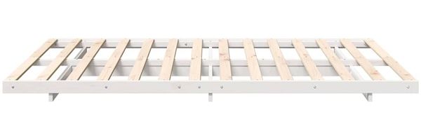vidaXL Bettrahmen Weiß 160 x 210 cm Massives Kiefernholz 873113 Bild 6