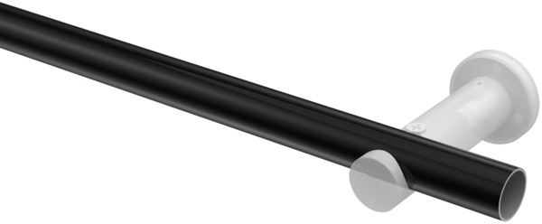 Gardinenstangen-Set Platon Verano 120 cm, 1-läufig (ohne Ringe), 20 mm Ø Schwarz Bild 3