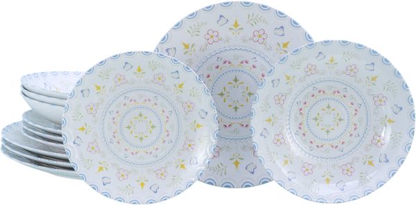 Primavera Pastell, Tellerset 12-tlg (mo)