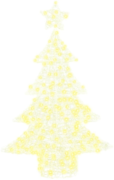 vidaXL Weihnachtsbaum mit 100 LEDs Warmweiß 120 cm Acryl 42018973