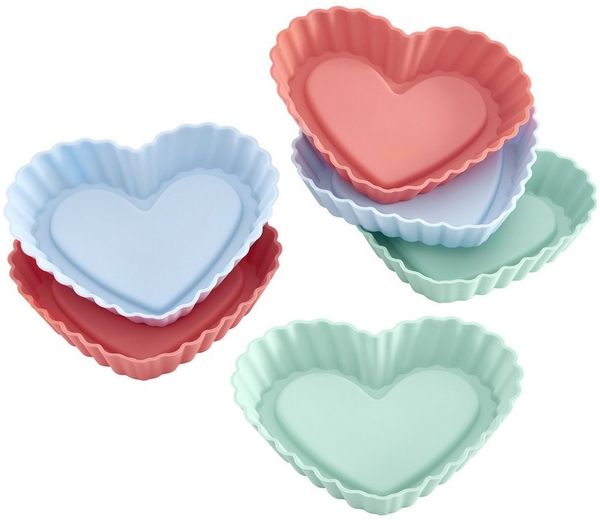 Lurch Flexiform Tortelett Herz 6er Set Pastel Mix