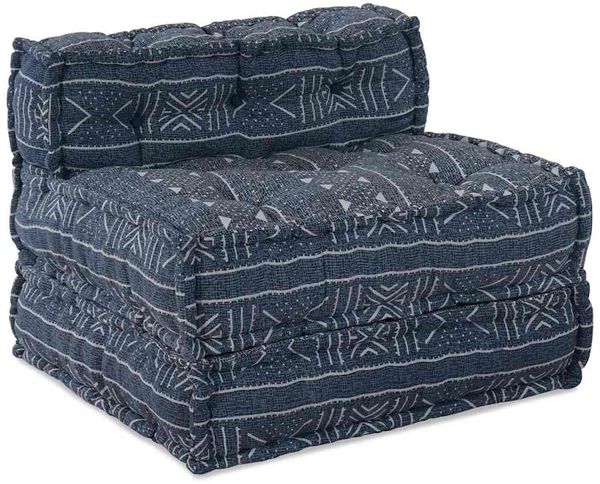 vidaXL Modulare Sofagarnitur Indigo Druck 70 x 70 x 56 cm Stoff 4019062