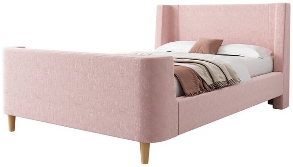 BlingBin Einzelbett (1-tlg, Kinderbett Polsterbett 90 x 200 cm mit kosmischem Muster), Für Jungen & Mädchen, Samt (Ohne Matratze)