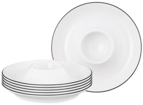 Seltmann Weiden Lido Black Line Eierbecher ø 12,5 cm 6er Set