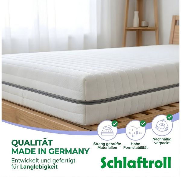 Kaltschaummatratze 25 cm 7 Zonen, H2/H3 Balance, wendbar, atmungsaktiv, Schlaftroll, 90x200, 140x200 und weitere Größen