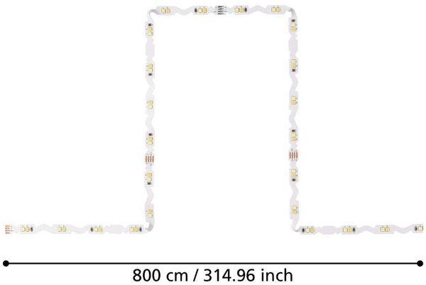 Eglo 99723 LED FLEXIBLE STRIPE weiss L:800 B:0,8cm dimmbar 2700-6500K