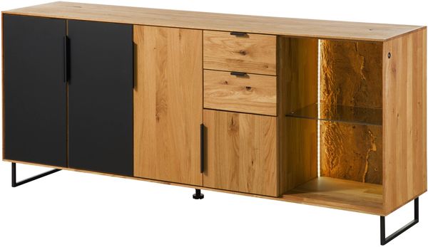 Sideboard Wildeiche 180x43x79 natur geölt LINDAU #109