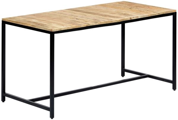 vidaXL Esstisch 140 x 70 x 75 cm Massives Raues Mangoholz [247811]