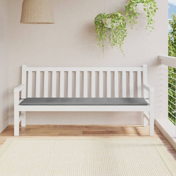 vidaXL Gartenbank-Auflage Grau 180x50x3 cm Oxford-Gewebe 43196