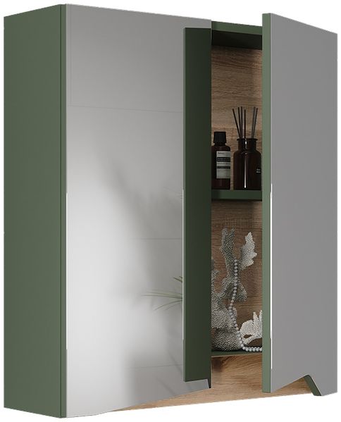 Spiegelschrank Marelle Grün/Artisan 60 x 67 cm mit höhenverstellbarem Einlegeboden Vicco Bild 6