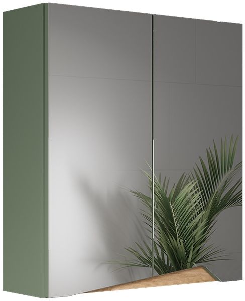 Spiegelschrank Marelle Grün/Artisan 60 x 67 cm mit höhenverstellbarem Einlegeboden Vicco
