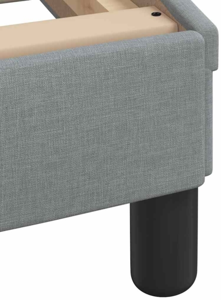vidaXL Bett mit Matratze "Hanko" Hellgrau 90x200 cm Stoff 3310503 Bild 9