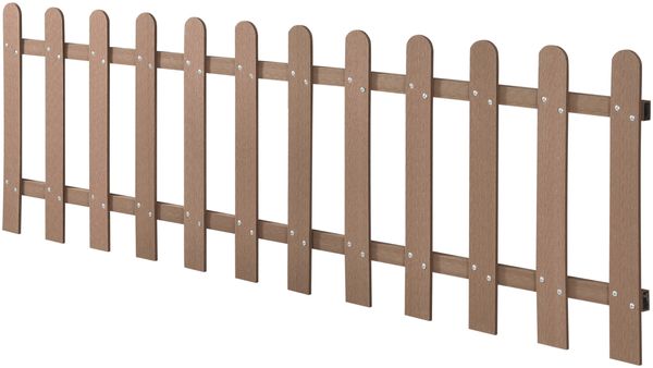 Gartenzaun Elda WPC 200x60 cm Braun neu. holz