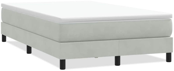 vidaXL Boxspringbett ohne Matratze Hellgrau 120x210 cm Samt 3315819